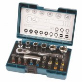 Makita ratchet and bit set, 21 pieces