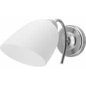Classic Activejet NIKITA vieno šviesos šaltinio sieninis šviestuvas, nikelio spalvos, E27, svetainei