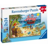 _6821022 Ravensburger Puzzle 2x24 pc Pirates and Mermaids