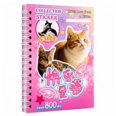 Cat Meme Sticker Book – 800 Glossy & Matte Stickers