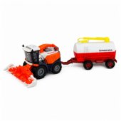 Combine Harvester with Milk Tanker Figures Cow Farmer Lights Sounds 4