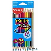 Maped Colorpeps Duo spalvoti pieštukai, 12=24 spalvos (165609)