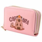 Two-compartment wallet with card compartments Capybara Pink 12.5 x 8.5