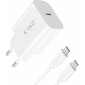 NC20W PD 20W USB-C + USB-C cable 1m White