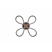 LED LUBINIS ŠVIESTUVAS FLY 40CM 3000K, MATINIS JUODAS