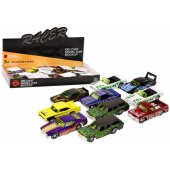 Toy lenktyninis automobilis, metalinis, su spyruokle, 1:64