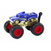 Žaislinis automobilis, visureigis, dideli guminiai ratai, mėlynas