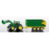 Siku Traktor John Deere z Przyczepą