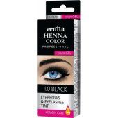 Venita Henna Color Gel geliniai dažai antakiams ir blakstienoms 1.0 Black