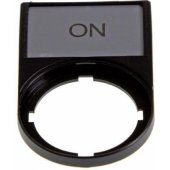 Eaton žymėjimo plokštelė ON 50 x 30mm juoda 22mm stačiakampė M22S-ST-.