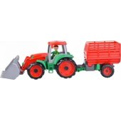 Lena Truxx Tractor with hay trailer