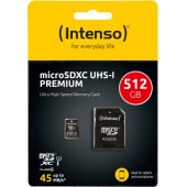 3423493 512GB micro SDXC Сlass 10 + adapteris