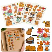 Set of 10 Sheets of Temporary Tattoos for Kids - Capybara