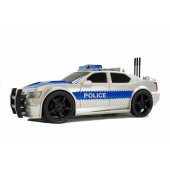 Battery Operated Police Car 1:20 Lights and Sounds Strung Silver