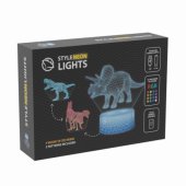 SNL117RGB LED lemputė, šviesos dekoracija, dinozaurai, RGB, 3D