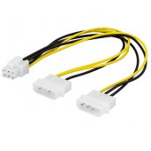 Adapterio kabelis 2x4 pin 6-pin PCI-Express 0.25m