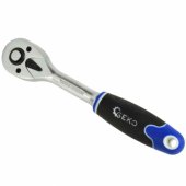 _6870377 Geko reversinis terkšlinis raktas 1/ 4 CrV guminė rankena 45 dantys