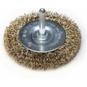 Dedra 75mm brass-plated wire wheel brush with shank (F31-