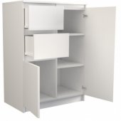 Topeshop KOMODA SZAFKA 2D2S 70CM BIEL DRZWI SZUFLADY