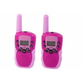 Walkie Talkie racijos stotelės, rožinės, veikimo nuotolis 3 km, vaikams
