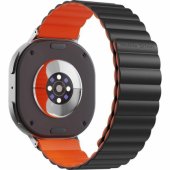 Easy Strap Magnetic Galaxy Watch 8 juoda-oranžinė