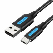 Uzlādes kabelis USB-A 2.0 uz USB-C Vention COKBD 0,5m (melns)