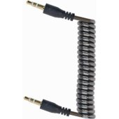 3,5 mm–3,5 mm stereofoninis spiralinis garso kabelis 1,8 m