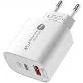 A6MaxL 20W USB-A/ C + Cable USB-A/ C/ 1m White