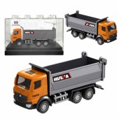 Dump Truck Metal Collectible Model Huina Orange 1:80