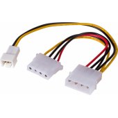 AKYGA ADAPTERIS MOLEX/ MOLEX + 3-PIN 12V AK-CA-35