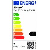 Kanlux LED lemputė IQ-LED GU10 6.5WS3-NW 540lm siauras šviesos kampas 36 4000K