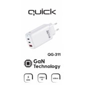 QG-311 GaN Charger 2x USB-C / USB 65W