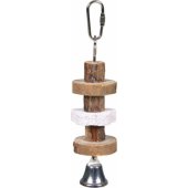 Trixie TREASURER TOYS medinis žaislas graužikams su varpeliu 16cm