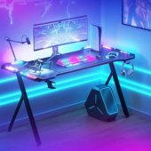 RGB žaidimų stalas (120x60X75cm) + nuotolinio valdymo pultas