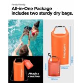 Aqua Shield vandeniui atsparus sausmaišis 20L + 2L A630 oranžinis
