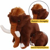 Plush Mascot Cuddly Toy Mammoth Brown 20cm