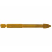 Glass drill bit with 4 cutting edges, 1/ 4" HEX shank, Ø4mm