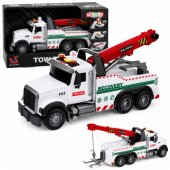 Construction Truck with Adjustable Crane Lights Sounds White 1:14