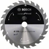 Bosch diskinio pjūklo diskas Standard for Wood, 136 mm