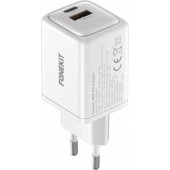 GaN PD 48W USB-C + USB-A White