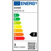 E27, G45, 2.5W, 250lm, 2700K, filament