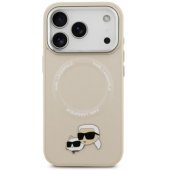 Karl & Choupette Pins MagSafe Case iPhone 17 Pro Max Beige