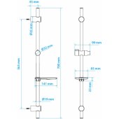 T0710 Shower Stand Ø19mm