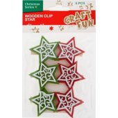 Craft with Fun CF OZDOBA BN KLAMERKI GWIAZDA FILC 6SZT 10/ 288