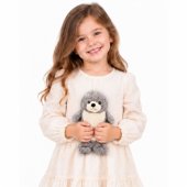 Plush Seal Cuddly Toy – White and Grey, 25 cm