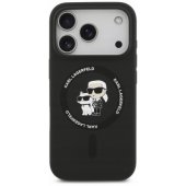 Silicone Karl&Choupette Ring MagSafe Case iPhone 17 Pro Max Black
