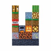 Minecraft blokų konstravimo šviestuvas