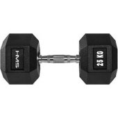 HMS Hex Pro guma padengtas hantelis 1 x 25 kg