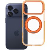 _8475037 Dėklas, skirtas iPhone 18 Pro Max / 17 Pro Max Frame Circle Stand, skaidrus