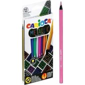 Carioca metalizuoti spalvoti pieštukai, 12 spalvų CARIOCA